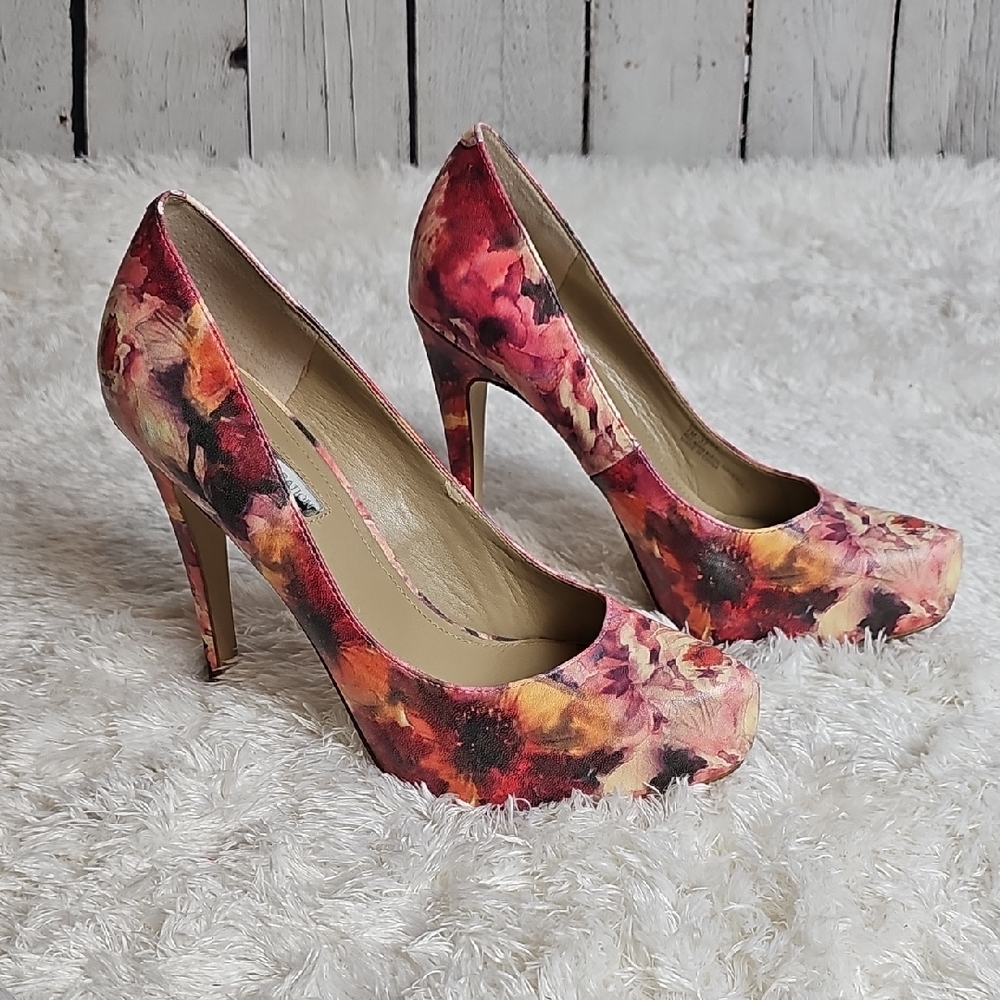 BCBGeneration Multicolor Floral Heels